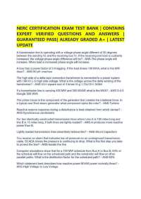 NERC CERTIFICATION EXAM TEST BANK | CONTAINS EXPERT VERIFIED QUESTIONS AND ANSWERS | GUARA