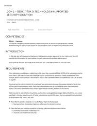 D490 - DDN1 — DDN1 TASK 3 TECHNOLOGY-SUPPORTED SECURITY SOLUTION