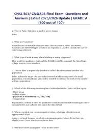 CNSL 503/ CNSL503 Final Exam| Questions and Answers | Latest 2025/2026 Update | GRADE A