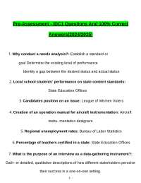 Pre-Assessment - IDC1 tested questions with revised correct answers, a+ guarantee