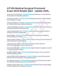 ATI RN Medical-Surgical Proctored Exam 2019 Retake Q&A 	Update 2025,.