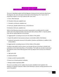 MEDSURG FINAL EXAM  PRACTICE QUESTIONS  WITH CORRECT ANSWERS
