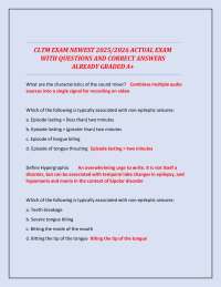 CLTM EXAM NEWEST 2025/2026 ACTUAL EXAM WITH QUESTIONS AND CORRECT ANSWERS ALREADY GRADED A