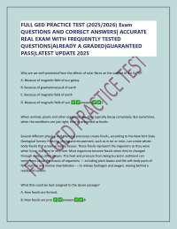 FULL GED PRACTICE TEST (2025/2026) Exam  QUESTIONS AND CORRECT ANSWERS| ACCURATE  REAL EXA
