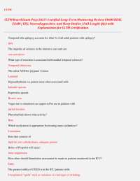 CLTM Board Exam Prep 2025/2026 EXAM | EEG, Neurodiagnostics, and Sleep Studies | Q&A