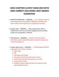 CDEO CHAPTER 8 LATEST EXAM 2024 WITH 100% CORRECT SOLUTIONS BEST GRADES GUARANTEED.