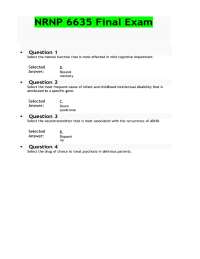 NRNP 6635 Final Exam (Latest-2025, 100 Q & A) / NRNP6635 Final Exam: Walden University |