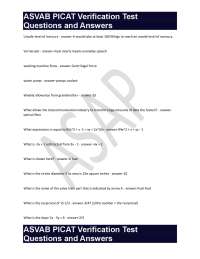 ASVAB PICAT Verification Test: Questions and Answers for Exam Prep