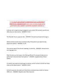 CLTM ASAP (ADVANCED SUPERVISION AND ASSESSMENT PROTOCOL) BOARD EXAM 2025/2026 EXAM Q&As