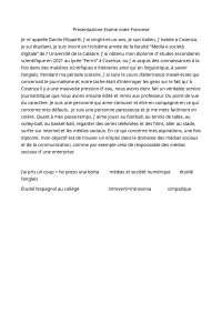Presentazione in francese