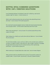 HOTTEL EFDA COMBINED QUESTIONS WITH 100% VERIFIED SOLUTIONS