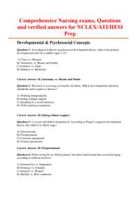 Comprehensive Nursing exams, Questions and verified answers for NCLEX/ATI/HESI Prep