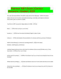 Pearson RBT Exam Correct