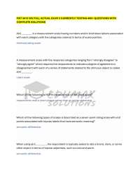 MKT 3413 WU FULL ACTUAL EXAM 3 CURRENTLY TESTING 400+ QUESTIONS WITH COMPLETE SOLUTIONS