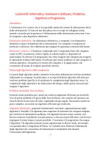 Riassunto di sistemi informatici corso media e società digitale