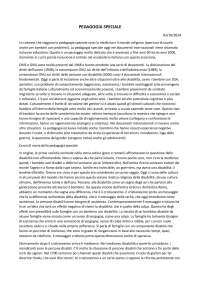 Appunti di Pedagogia Speciale