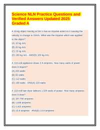 Science NLN Practice Questions and Answers Updated 2025 Graded A