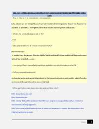 BIOLOGY COMREHENSIVE ASSESSMENT TEST QUESTIONS WITH VERIFIED ANSWERS RATED 100%