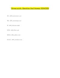 Strong acids Questions And Answers 2025