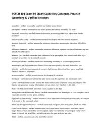 UCLA Psych 101 Exam #2 Study Guide Verified Question