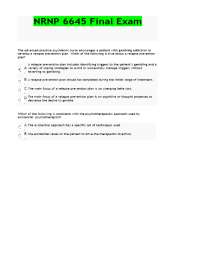 NRNP 6645 Final Exam (Latest-2025, 100 Q & A) / NRNP6645 Final Exam: Walden University |