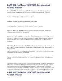 KAAP 180 Final Exam Prep: Questions and Verified Answers