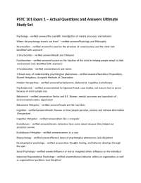 UCLA Psychology 101 Exam 1 Intro to Psychology
