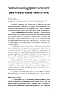 Violencia simbolica- Pierre Bourdieu