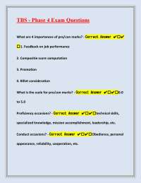 TBS - Phase 4 Exam Questions With Correct Complete Expert Verified Solutions