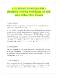 NFHS Football Case Plays - Rule 7 (Snapping, Handing, and Passing the Ball)