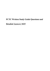 FCTC Written Study Guide Questions and Detailed Answers 2025
