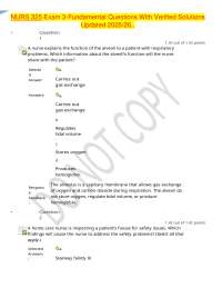 NURS 325 Exam 3-Fundamental Questions With Verified Solutions Updated 2025/26,.