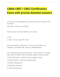 CMAA CMIT CMCI Certification Exam with precise detailed answers