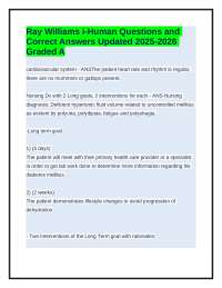 Ray Williams i-Human Questions & Answers Updated 2025-2026 Graded A