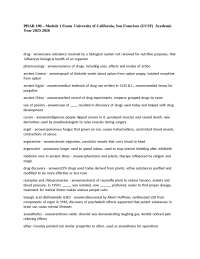 PHAR 100 – Module 1 Exam University of California,