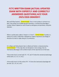 FCTC WRITTEN EXAM |ACTUAL UPDATED EXAM WITH EXPERTLY AND CORRECTLY ANSWERED QS&AS 2025/26