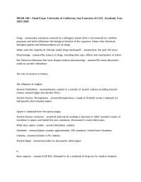 PHAR 100 – Final Exam University of California,