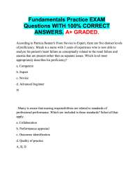 Fundamentals Practice EXAM  Questions WITH 100% CORRECT  ANSWERS. A+ GRADED.