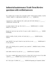Industrial Safety Review: Questions and Answers