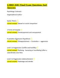 LHRD 4581 Final Exam Questions And Answers