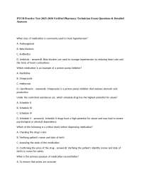 PTCB Practice Test 2025-2026 Verified Pharmacy