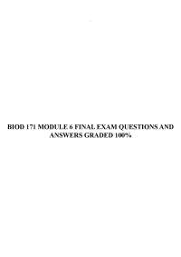 BIOD 171 MODULE 6 TEST QUESTIONS AND DETAILED ANSWERS 2025