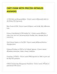 CMIT EXAM WITH PRECISE DETAILED ANSWERS