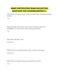 RAMP CERTIFICATION EXAM 2025|ACTUAL QUESTIONS AND ANSWERS|GRADED A+