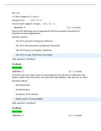 PSY 310 2-3 Quiz: Chapters 4, 5, and 11| Latest Complete Answered 2025.