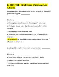 LHRD 4724 - Final Exam Questions And Answers