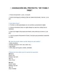 Family tree para niños