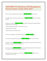 LSUS MHA 702 Healthcare HR Management Practice Exam 3 Guide 2024-2025