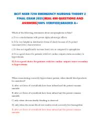 BCIT NSER 7210 EMERGENCY NURSING THEORY 2 FINAL EXAM 2025|REAL 690Qs&As|A+GRADE|