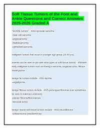 Soft Tissue Tumors of the Foot and Ankle Q & A 2025-2026 Graded A